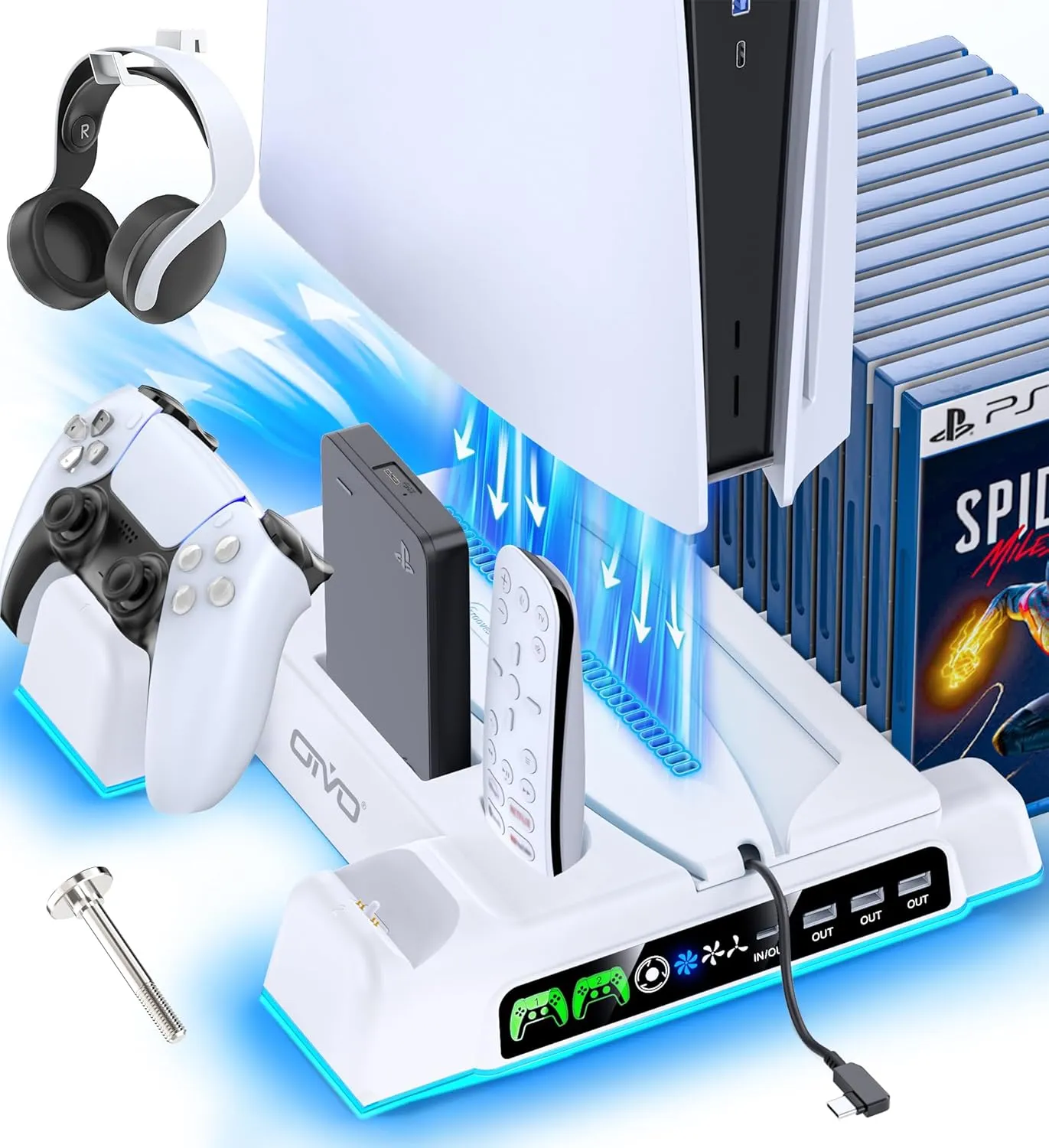 Dual Controller Charging Dock for PS5 (with Storage)